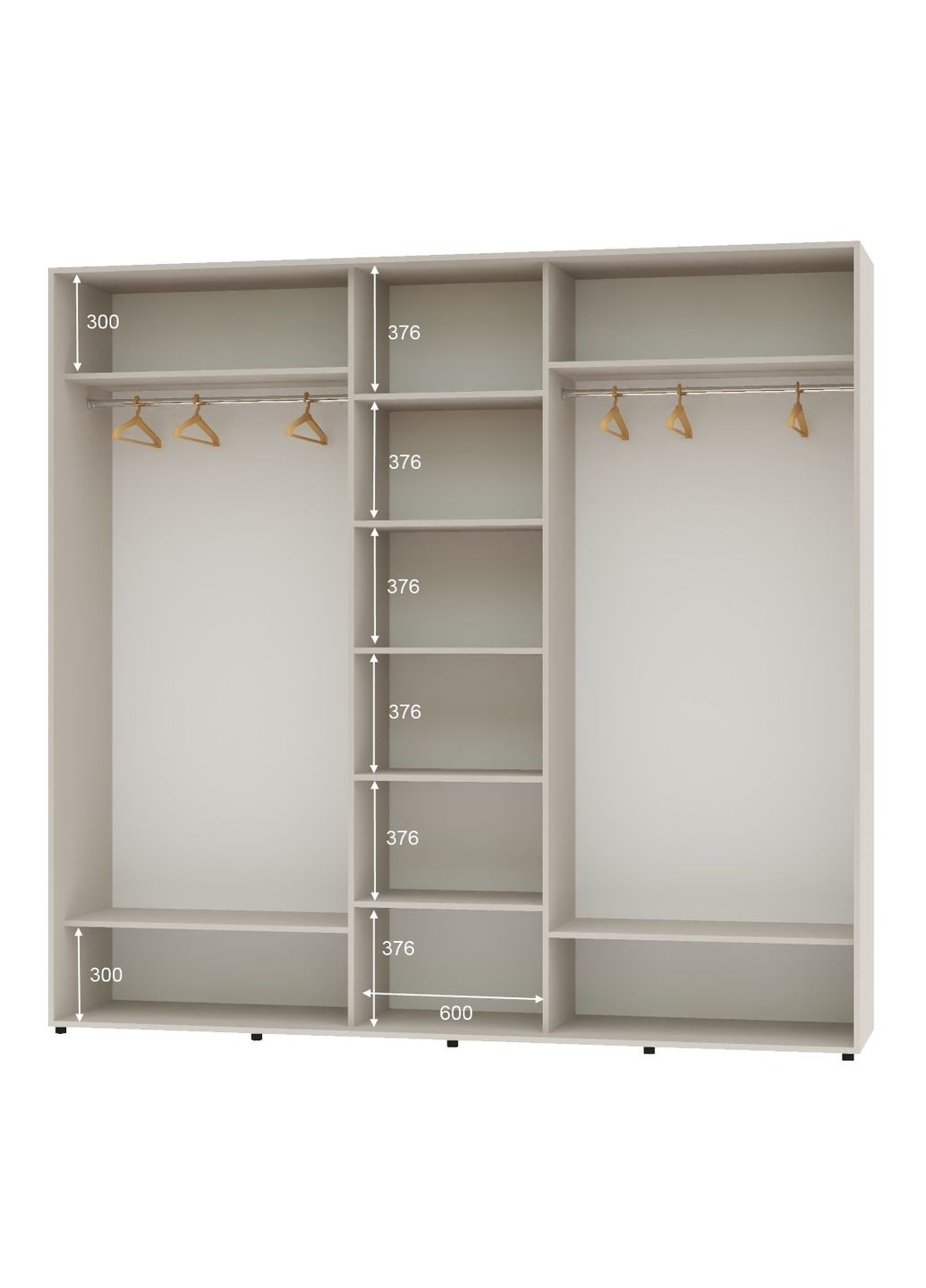 Шкаф-купе трехдверный 260*60*220 Кашемир 2 Зеркала с пескоструйным рисунком/Зеркало ШК-04 Алекса (360477183)