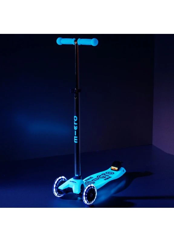 Самокат серії "Maxi Deluxe Glow LED" – СИНІЙ КРИШТАЛЬ (до 50 kg, 3-х колісний, світло) Micro (382677805)