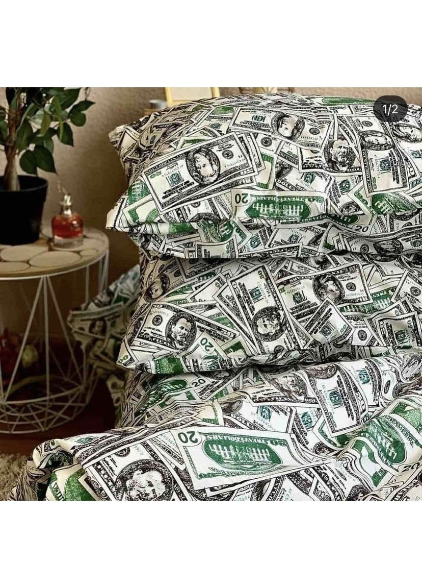 Комплект постільної білизни Бязь Голд "Долари" Сімейний 150х220 см No Brand (366667228)