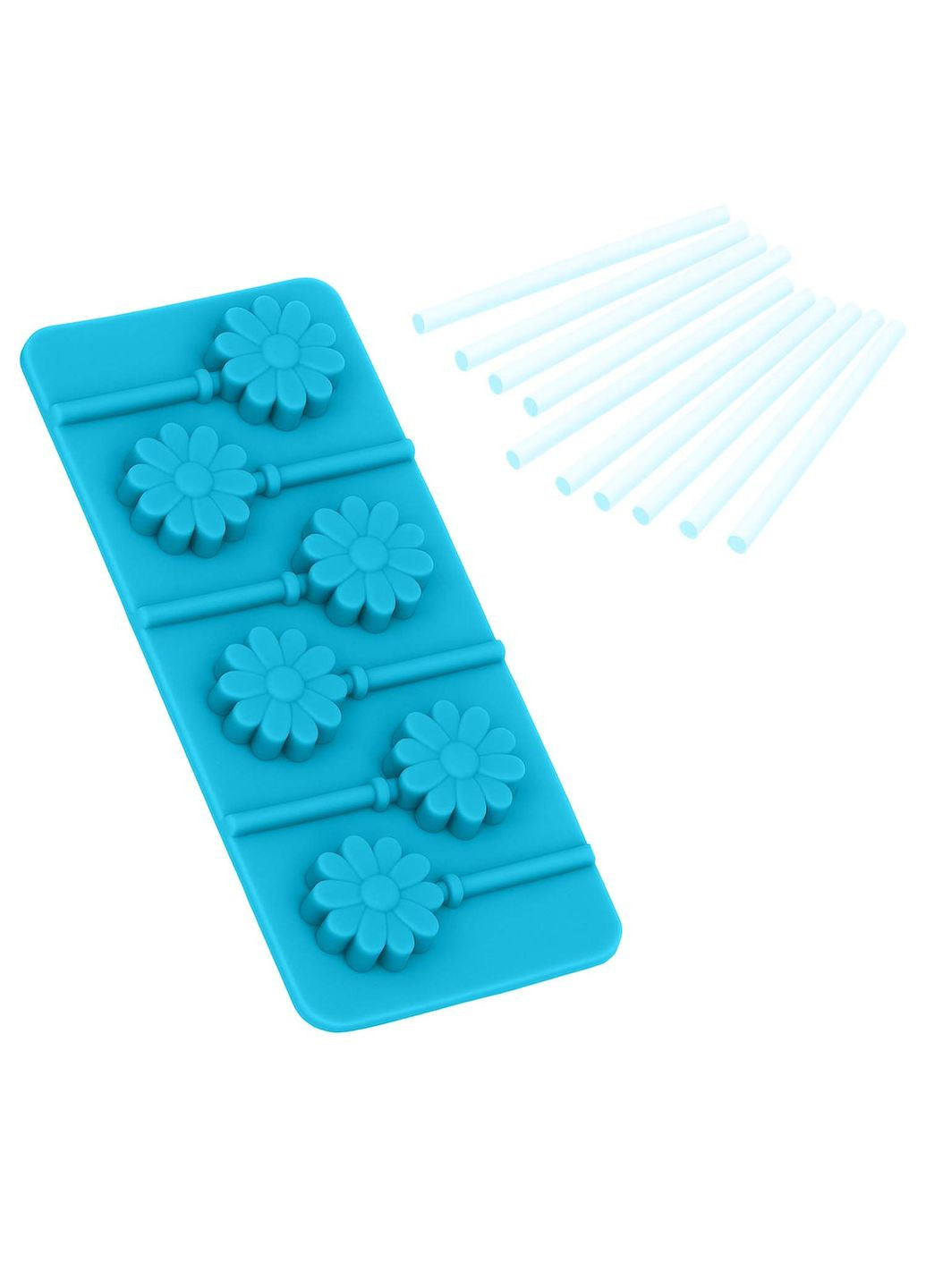 Силіконова форма для льодяників і цукерок на паличці "Квітка" Kitchen Master (338656781)