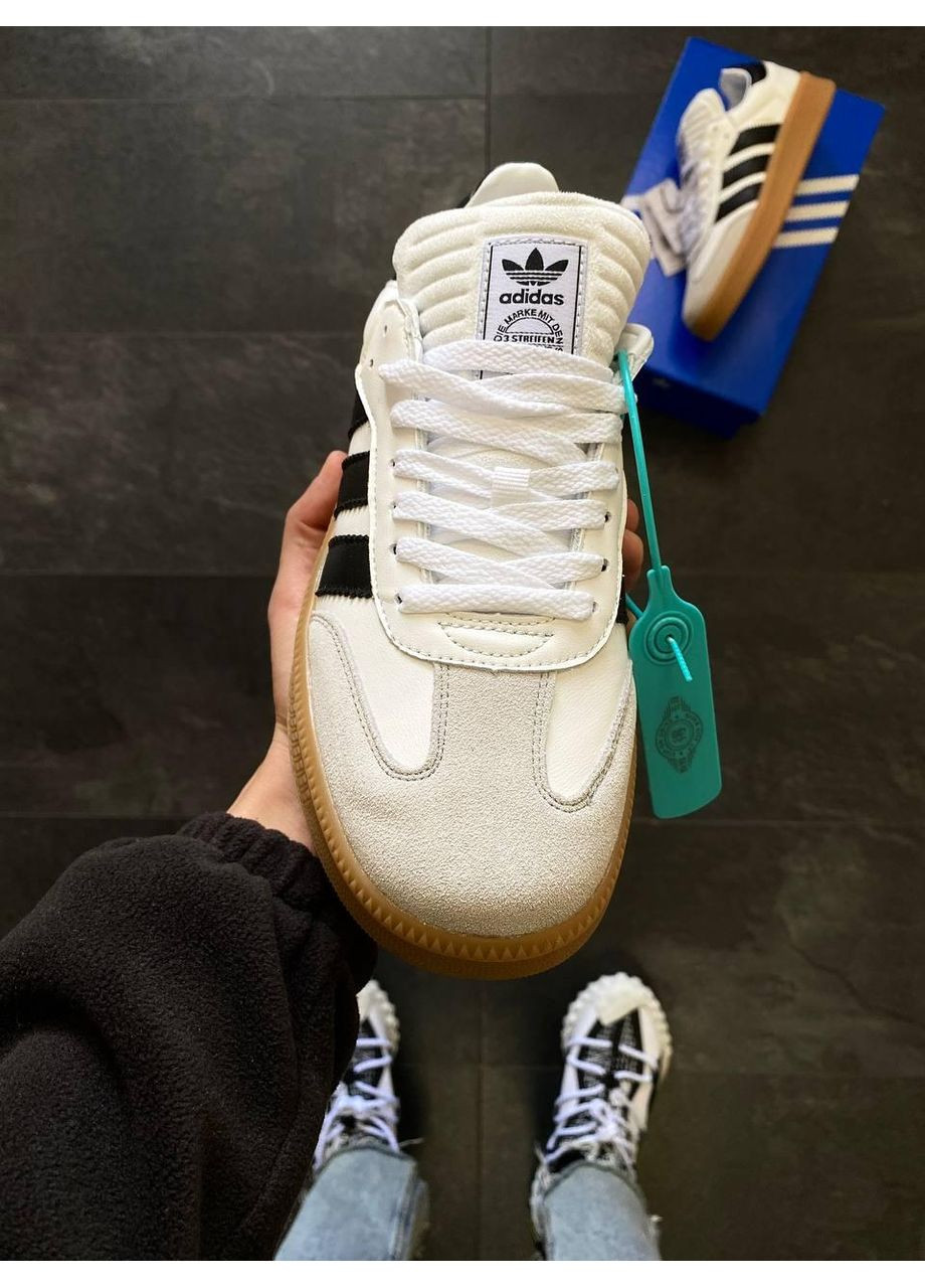КРОСІВКИ ЖІНОЧІ ADIDAS SAMBA XLG WHITE / BLACK GUM PLATFORM АДІДАС САМБА No Brand чорні демісезони (368854858)