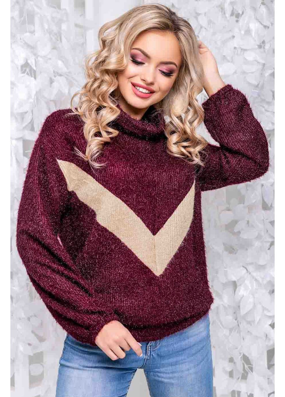 Темно-червоний зимовий светр 1046.2845 Seventeen