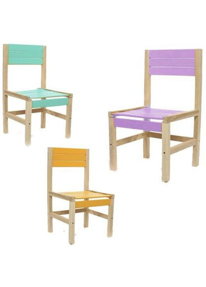 Деревянный стульчик, цветной MIC (361414254)