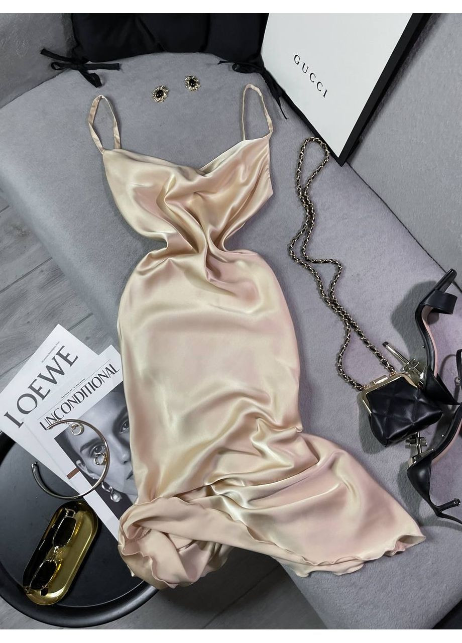 Бежева повсякденний сукня жіноча KaraMix однотонна