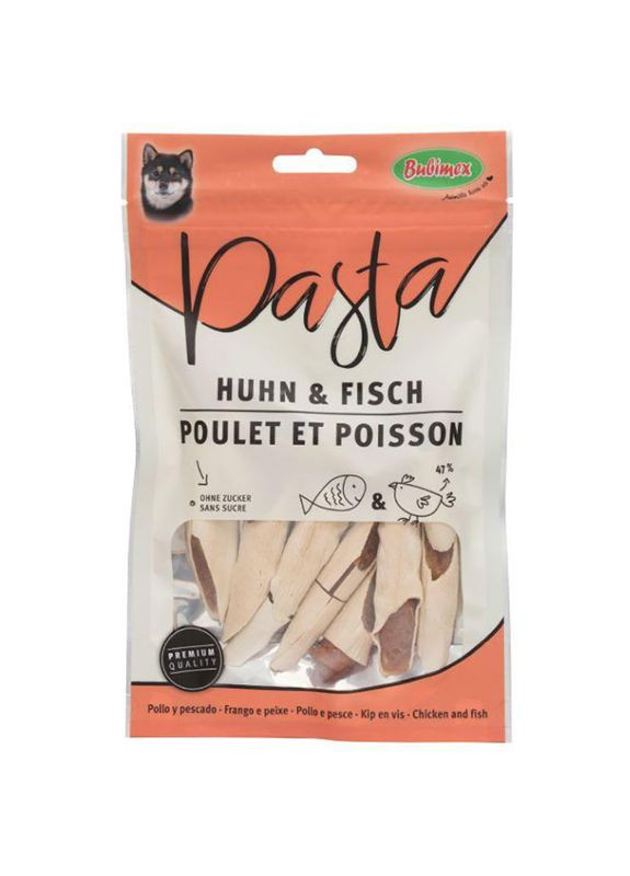 Лакомства Паста с курицей и рыбой для собак Chicken Fish Pasta - 80 г Bubimex (327434587)