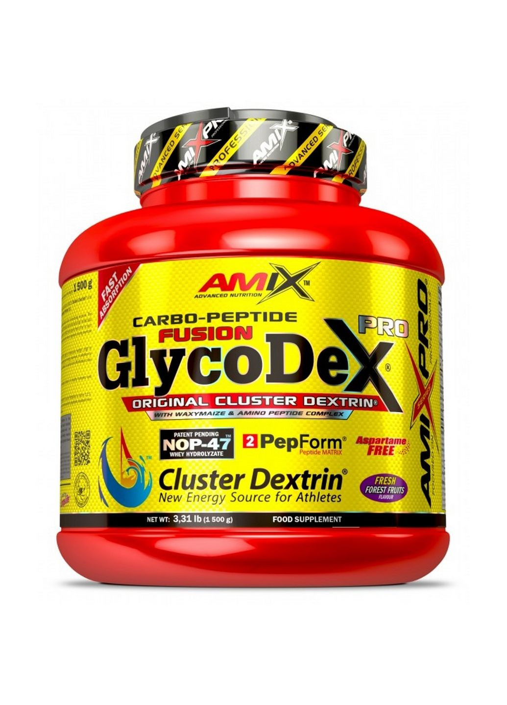 Гейнер Nutrition GlycodeX Pro, 1.5 кг Лісові ягоди Amix Nutrition (293482666)