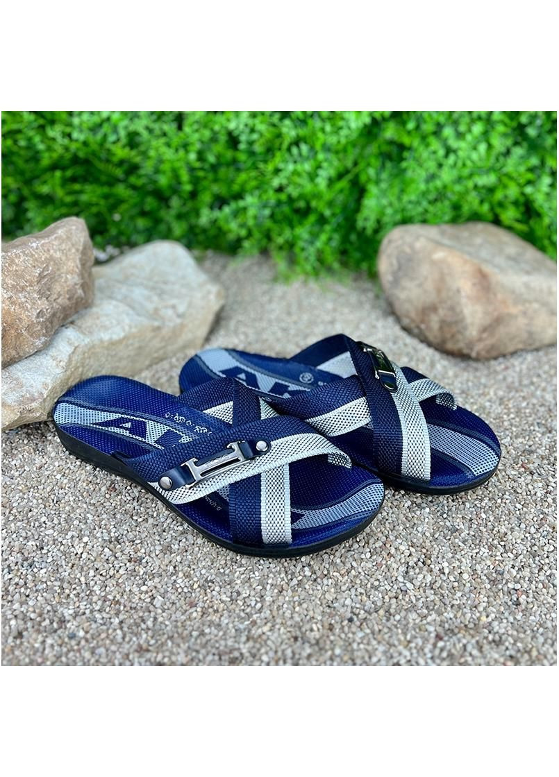 Синие чоловiчi шльопанцi vs-000030 синi Gipanis