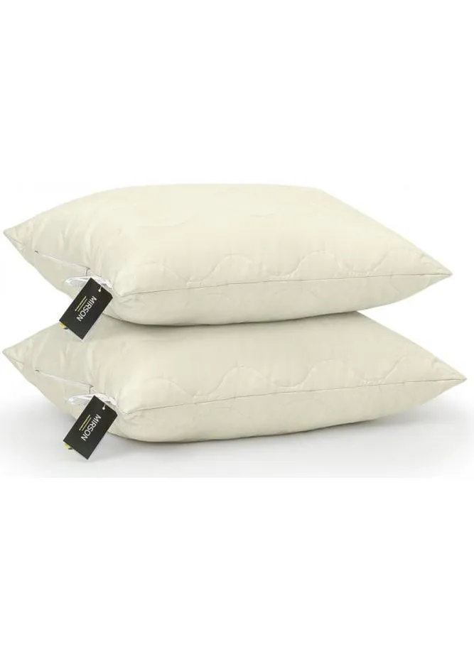 Ковдра Набір вовняний №1680 Eco Light Creamy Ковдра 172х205 + подуш (2200002656818) Mirson (390923497)
