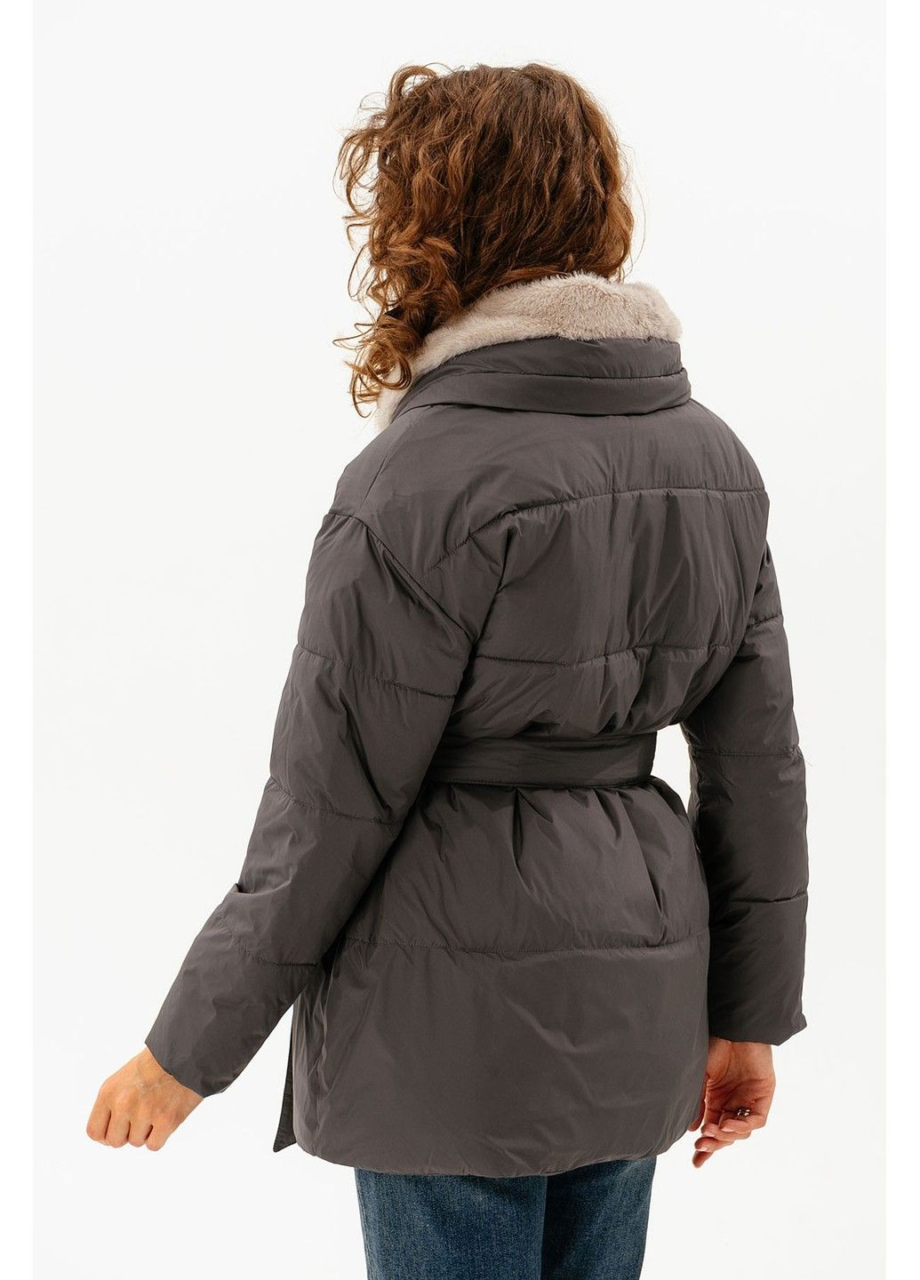 Чорна демісезонна куртка 21 - 04315 Vivilona