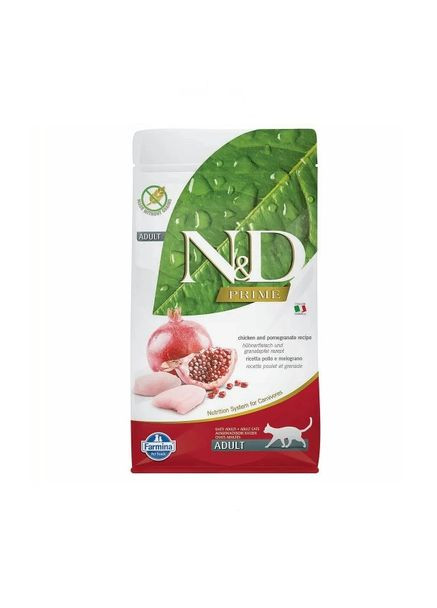 Беззерновой суxой корм GRAIN FREE для взрослыx кошек (курица/гранат) 1.5 кг (8010276021021) Farmina (308752642)