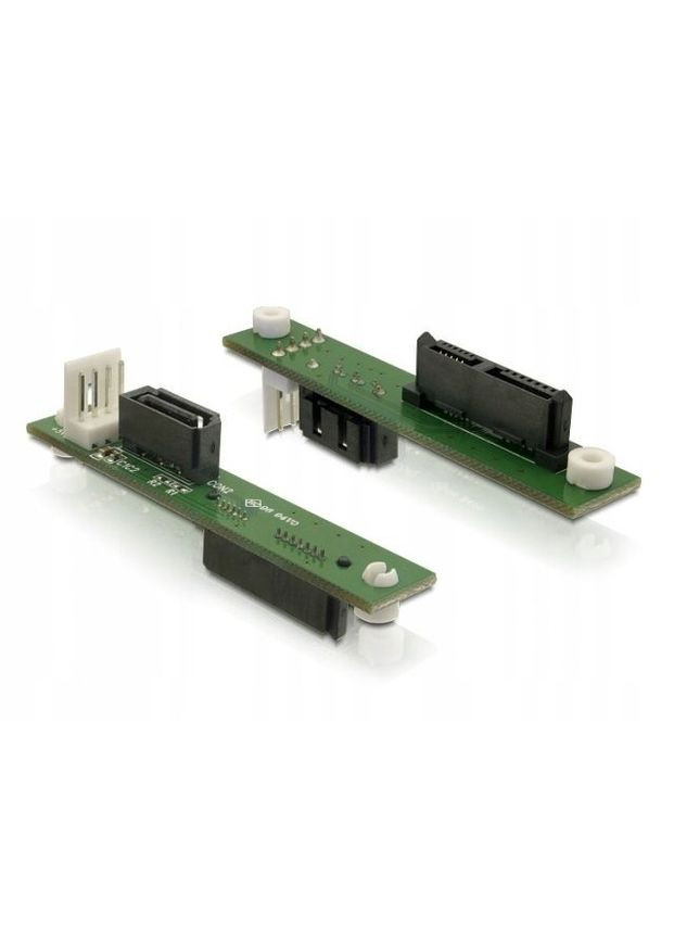 Переходник накопителя SATAslim 13p 7p F/M (мама/папа) адаптер плата 5V + Power 4pin Delock (369646634)