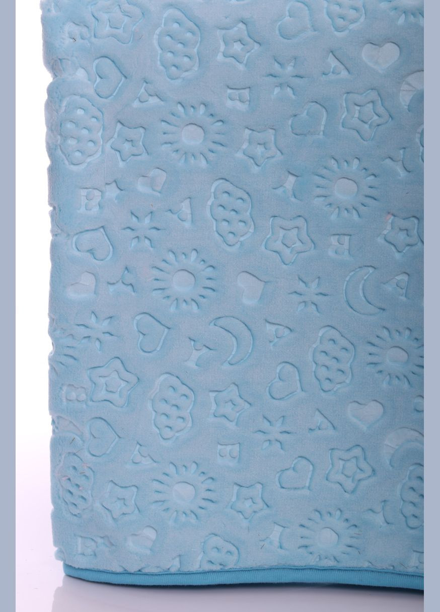 Плед для хлопчика хутряний з візерунком 110*90 см блакитний (28818) BABYKROHA (297200863)