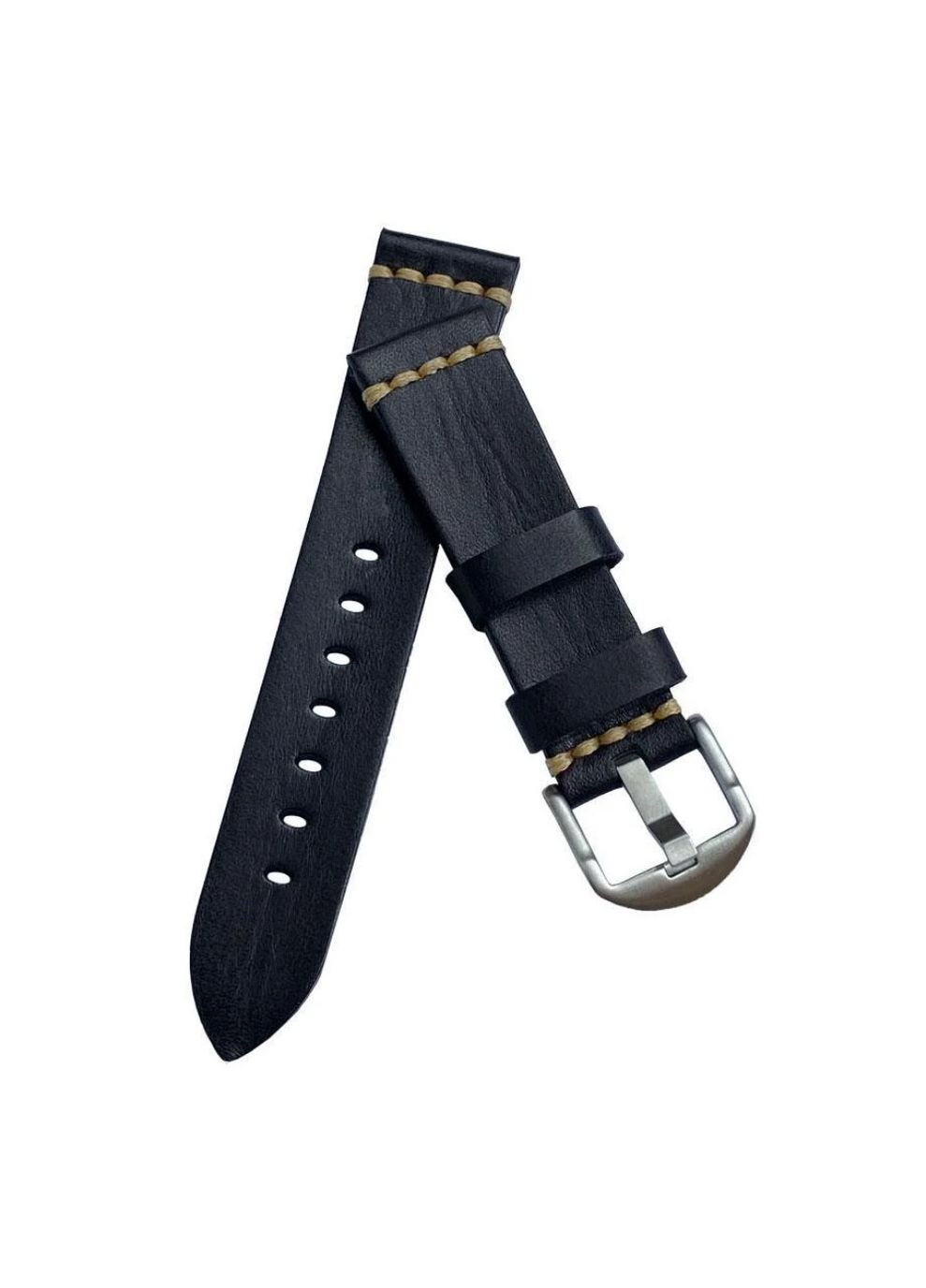 Кожаный ремешок Primolux C052B Steel buckle для часов Samsung Galaxy Watch 3 41mm (SM-R850) - Black Primo (334011886)