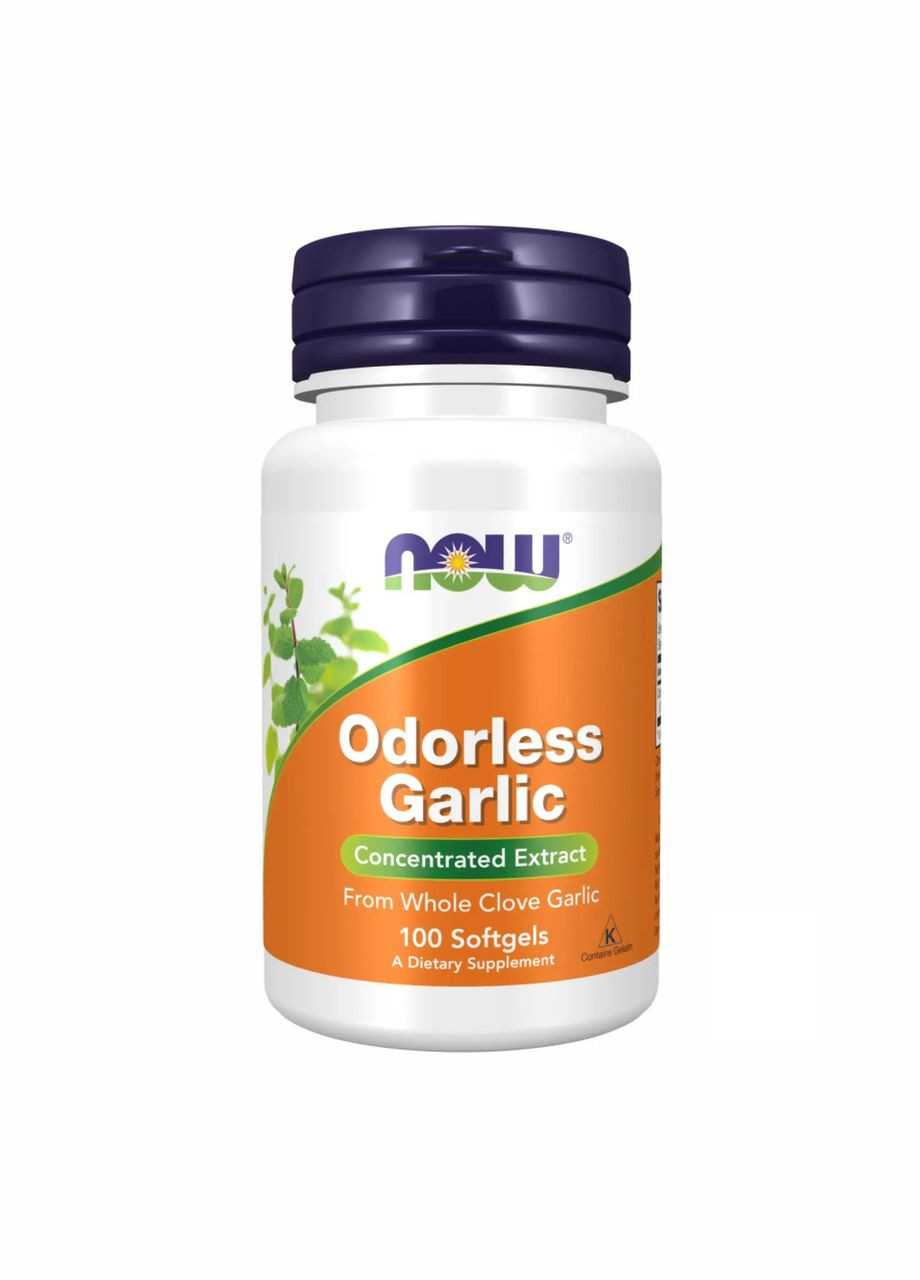 Чеснок без запаха 50 мг Odorless Garlic концентрированный экстракт 100 желатиновых капсул Now Foods (280875682)