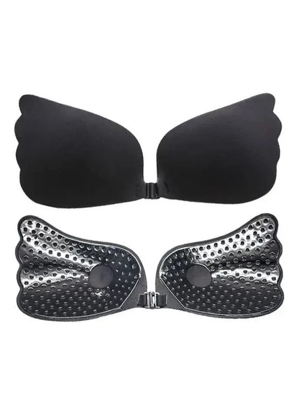 Чёрный балконет невидимый бюстгальтер fly-bra, силиконовый бюст без бретелек, флай бра волны, лифчик самоклеющийся без бретелей цвет бежевый No Brand силикон