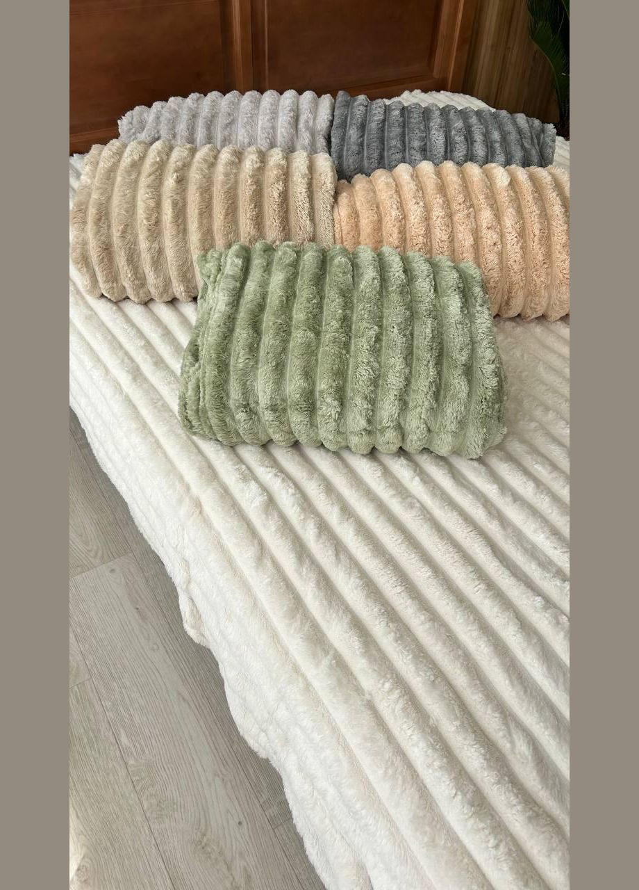 Теплий плед шарпей м'який плюшевий Молочний (П4К-Mpled002-06) No Brand (306633079)