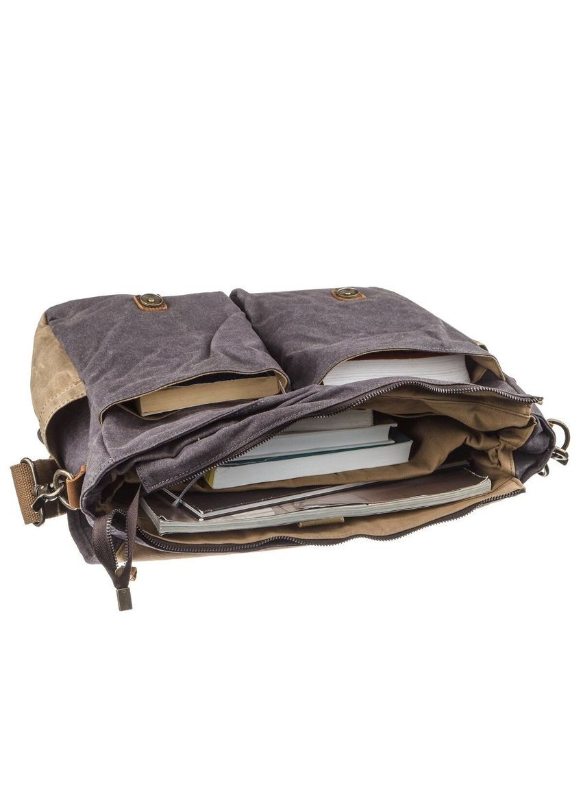 Портфель чоловічий текстильний сірий 20059 Vintage (329198801)