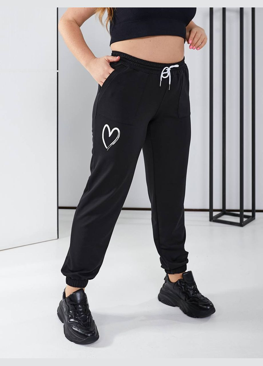 Женские брюки цвет черный р.50/52 450089 New Trend (282927995)