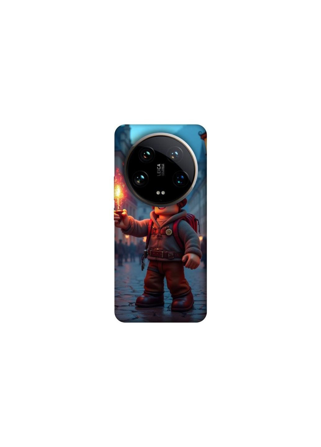 Чохол на Xiaomi 14 Ultra Roblox Fire Logo Blue Flames Frontalka (353319834)