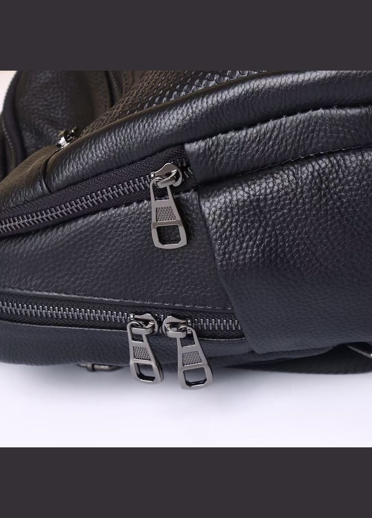 Рюкзак жіночий шкіряний з тичненням під рептилію чорний 34926 Tiding Bag (359398537)