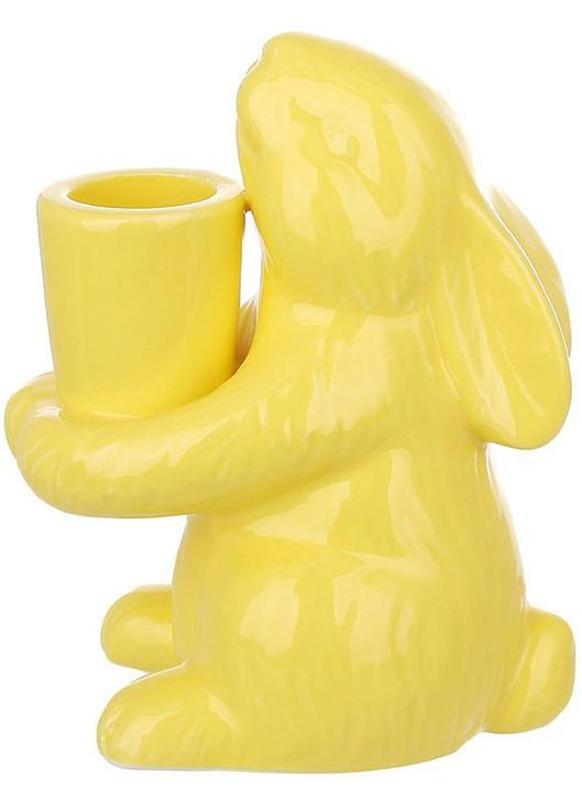 Подсвечник фарфоровый "Желтый Кролик" 11 см, на 1 свечу Bona (339779064)