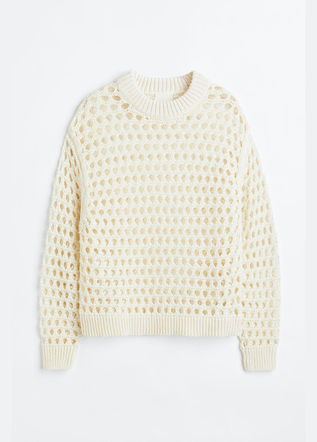 Білий демісезонний светр оверсайз H&M