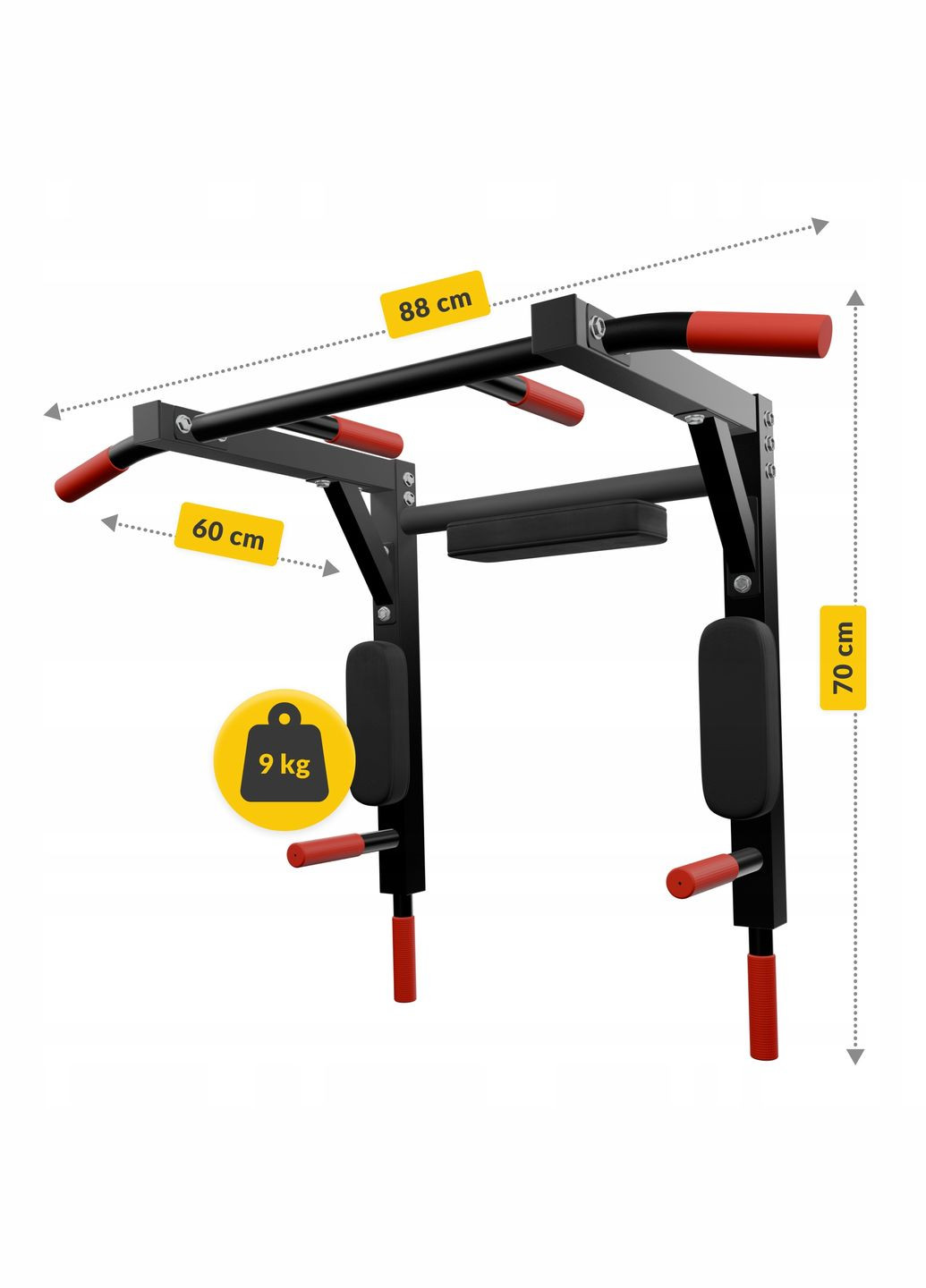 Турнік-бруси навісний 2 в 1 Black () 4FIZJO P-5905973402644 (311290617)