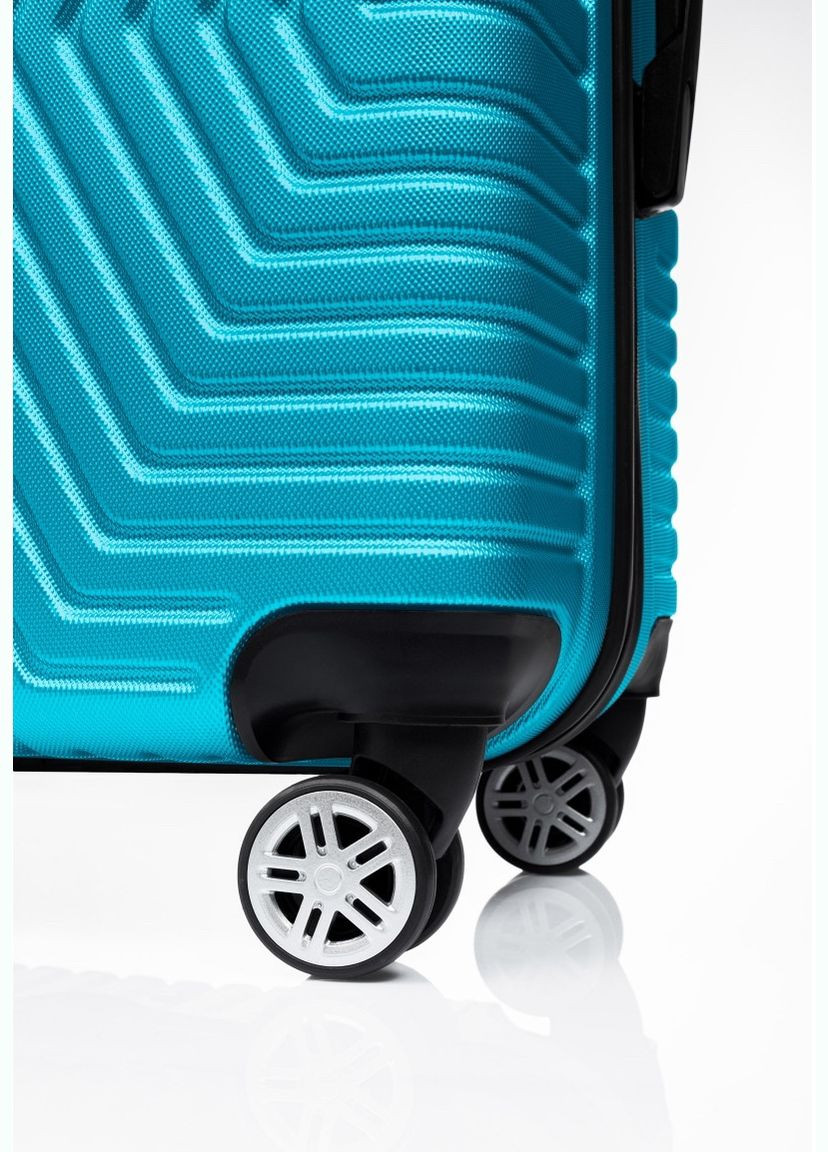 Чемодан Турция Большой (L) ABS пластик На 4-х двойных колесах 120Л ПК010-L Бирюза Polo (365309784)