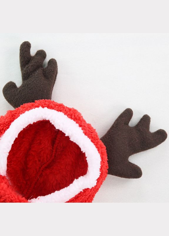 Різдвяний костюм для собак "Оленятко" на флісі червоного кольору розмір S No Brand (299839989)