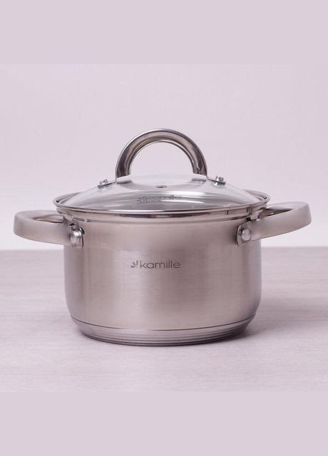 Каструля Mystery 1.5л зі скляною кришкою Kamille (372176248)