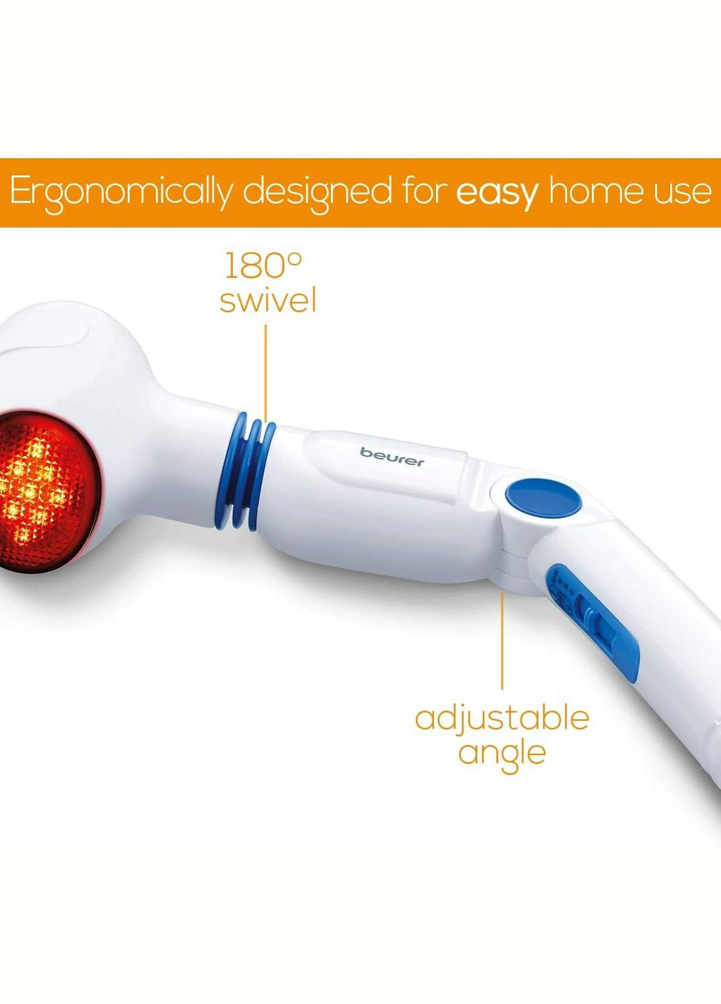 Масажер для тіла, від мережі, 4 насадки, інфрачервоні промені, білий Beurer (316390488)