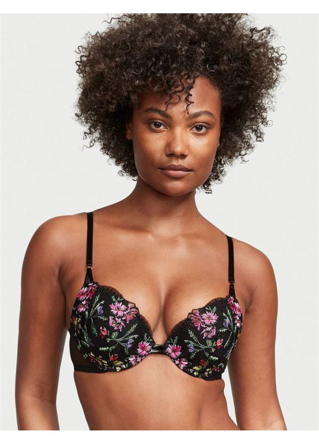 Чёрный бюстгальтер very sexy Victoria's Secret с косточками