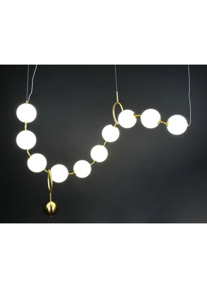 Люстра светодиодная подвесная LED светильник для квартиры на потолок лэд 27206 Латунь 30-160х20х150 см. Sunnysky (335975145)