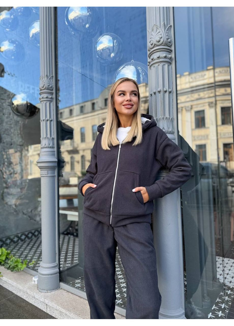 Стильный женский вельветовый костюм на меху. Україна (361205471)