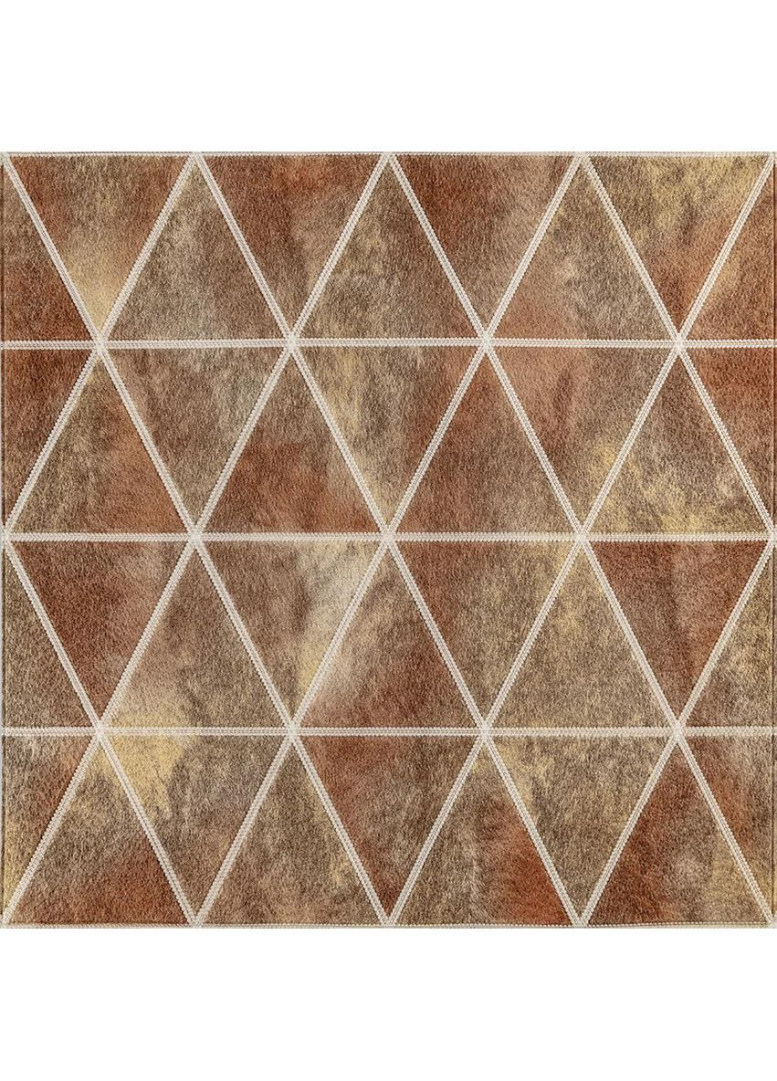 Панель стеновая 3D 700х700х4мм Ромбы коричневые винтаж SW-00002007 Sticker Wall (353967874)