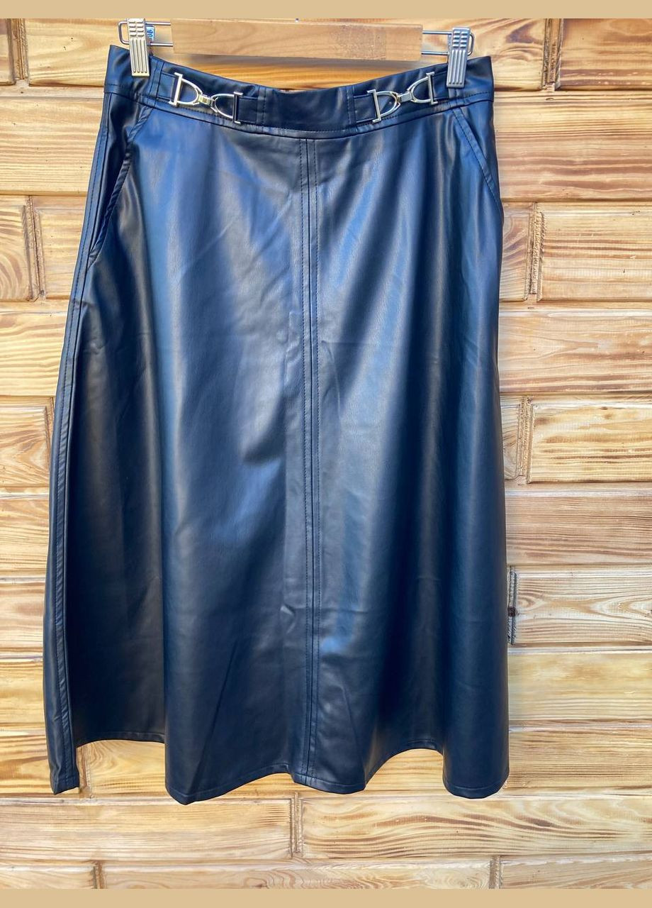 Жіноча чорна шкіряна спідниця Туреччина No Brand (316658869)