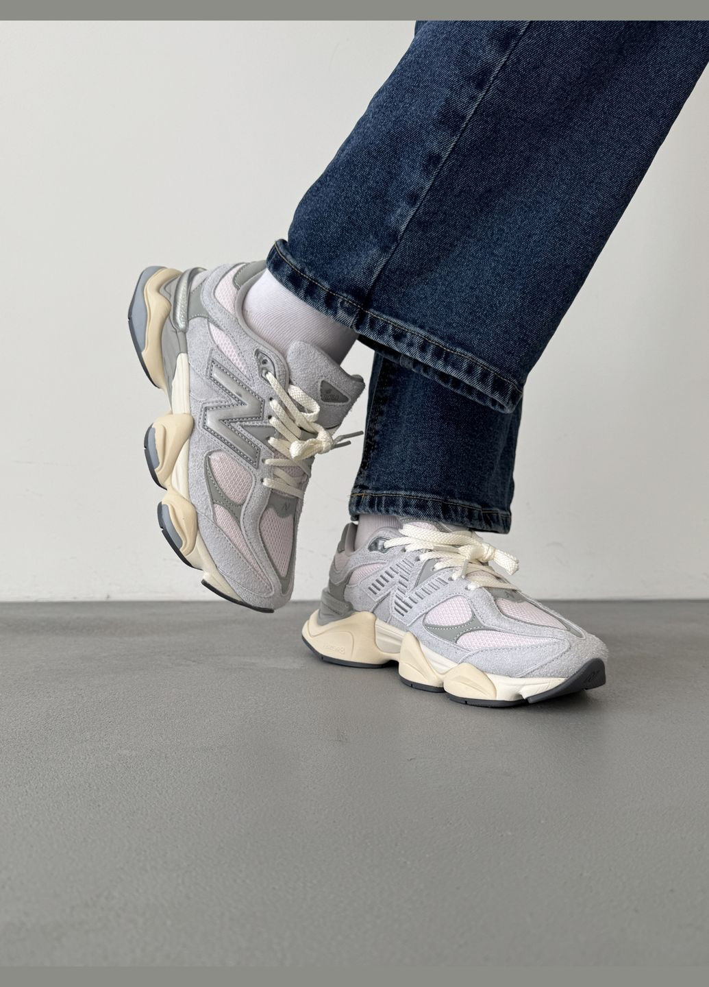 Кросівки жіночі і чоловічі New Balance 9060 grey | Нью Беланс 9060 сірі No Brand сірі демісезони (316231432)