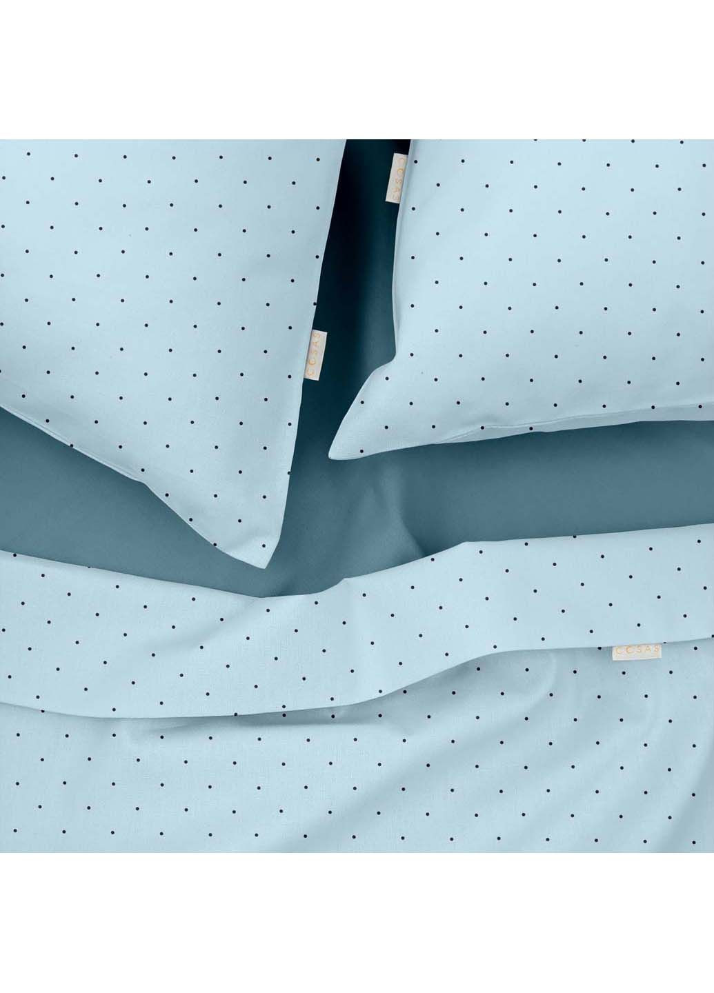 Двоспальна постіль з простирадлом на гумці MINI DOTS CS39 180х220 см Cosas (307474333)