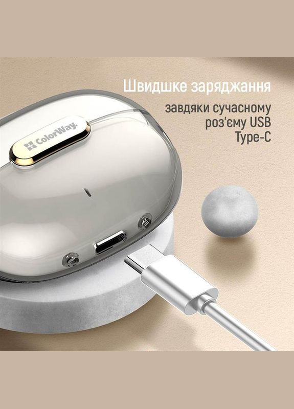 Bluetooth-гарнитура СolorWay Slim TWS-2 Earbuds White (CW-TWS2WT) Colorway (347586405)