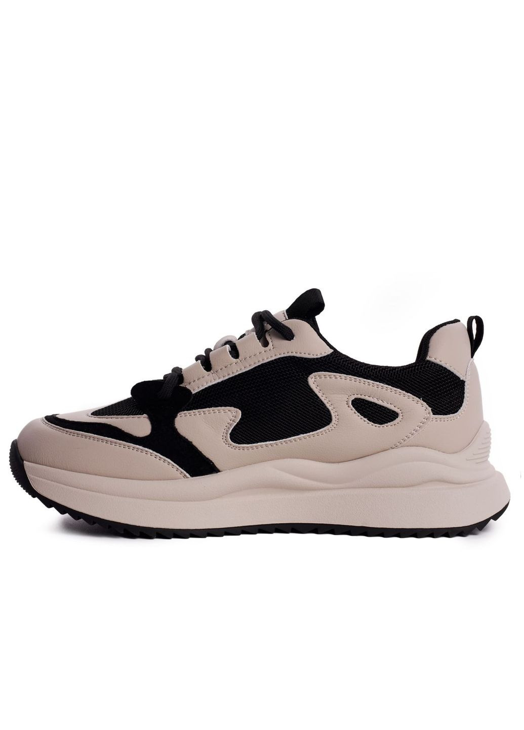 Кожаные кроссовки 4634 ALLSY бежевые демисезоны (321149512)