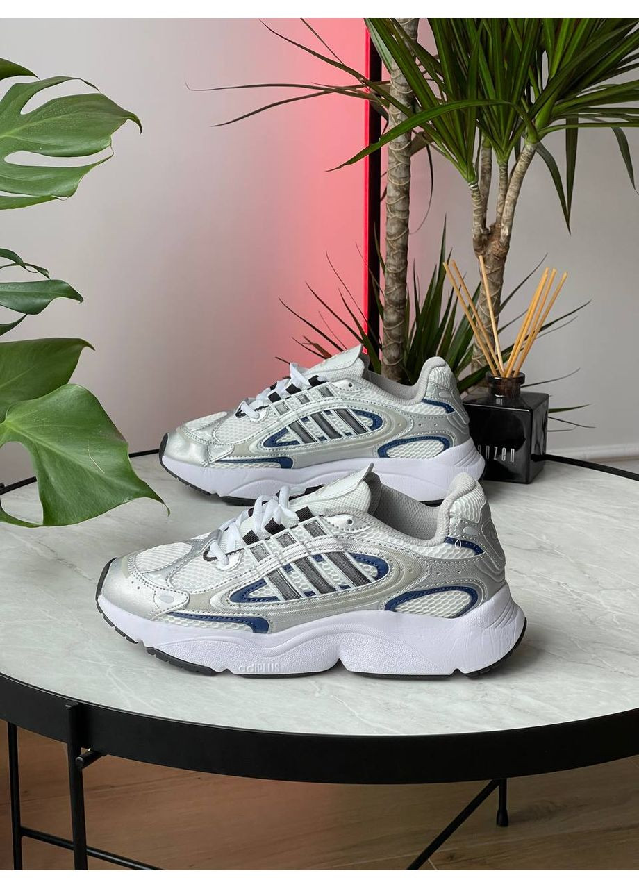 Белые демисезонные кроссовки мужские аdidas ozmillen white silver black if4015 адидас No Brand