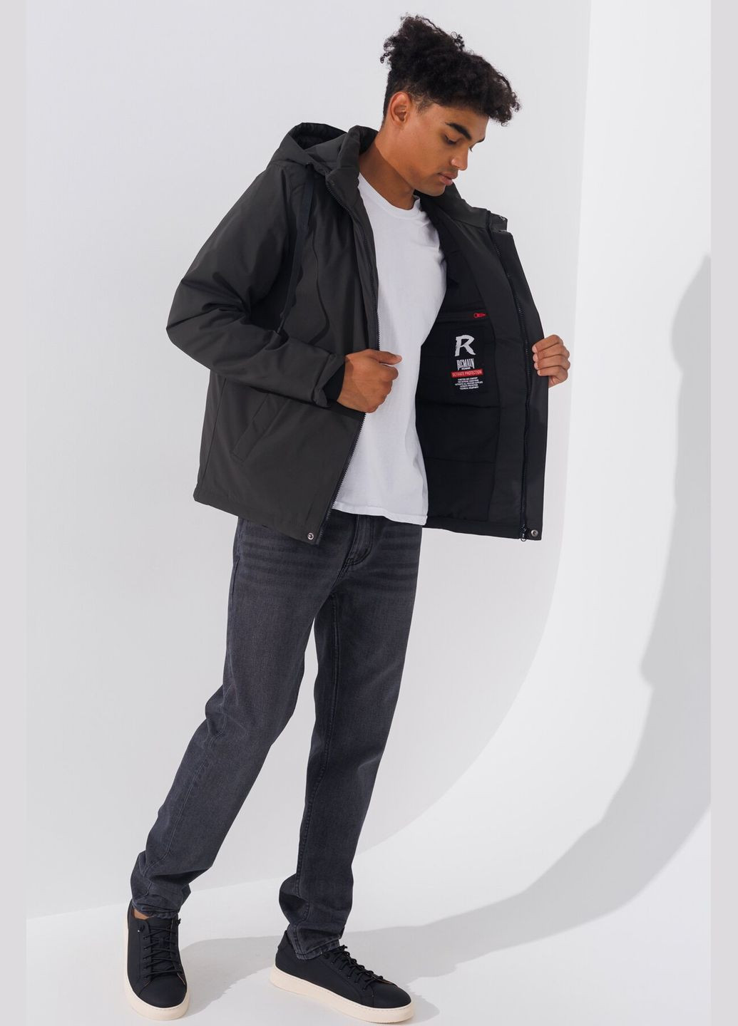 Оливковая (хаки) демисезонная куртка мужская 7777 (2000990287502d) shop (2000990287502) Demos