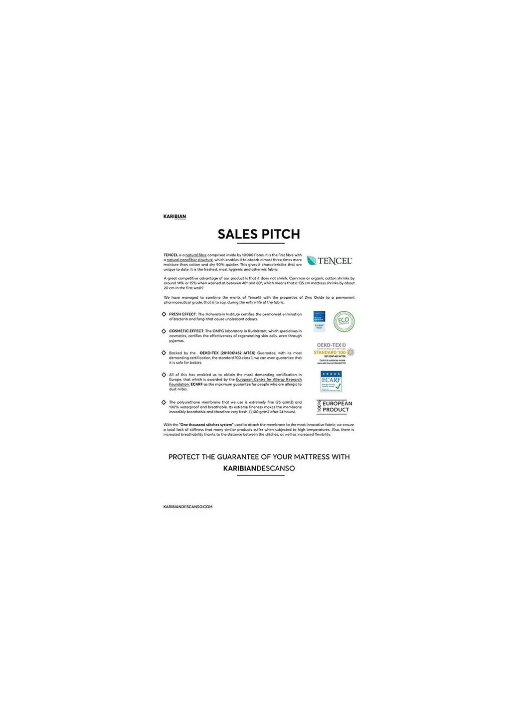 Наматрацник Тенсел 160x200 Karibian Descanso (356683803)