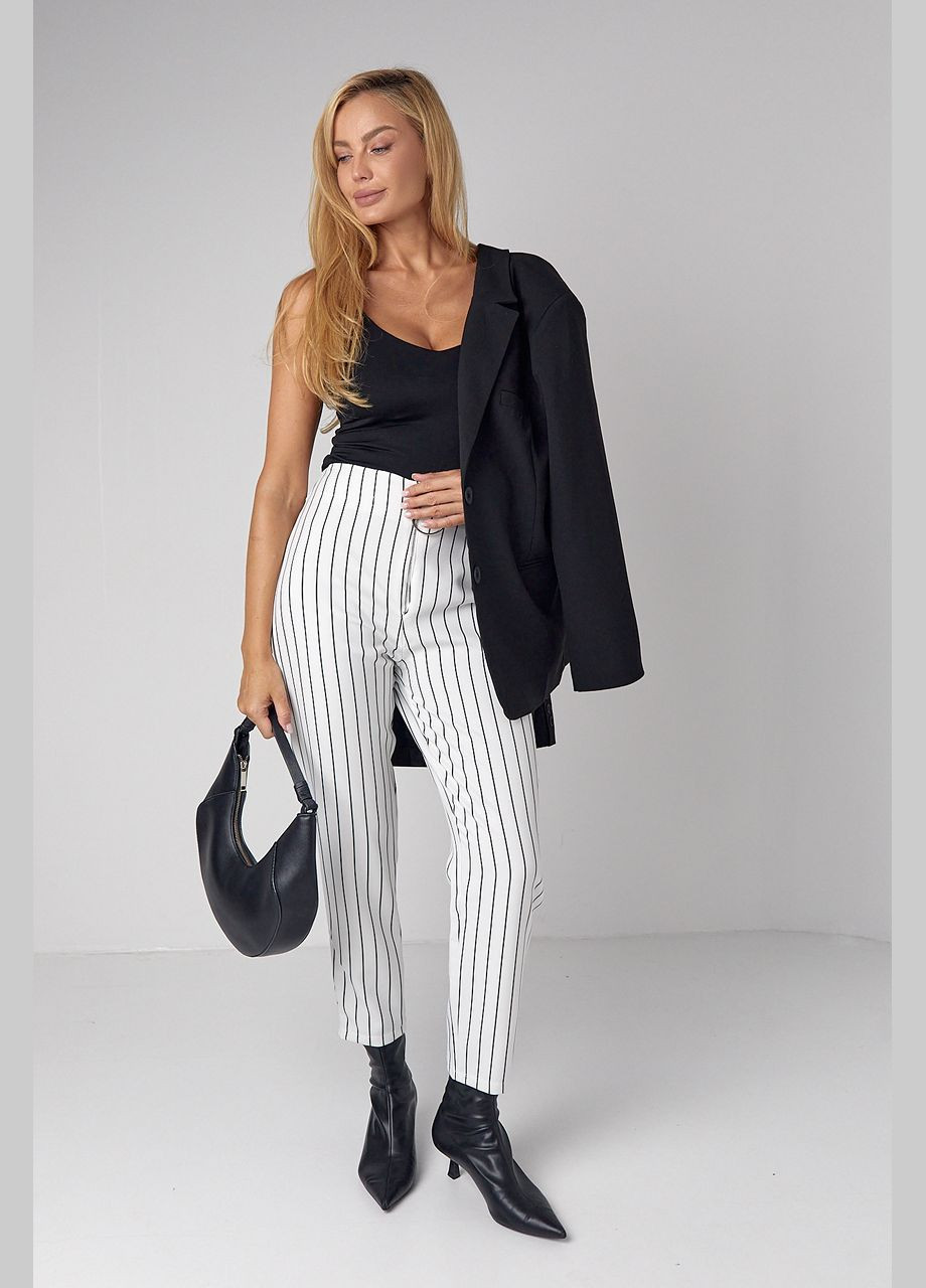 Жіночі штани з вертикальними смугами Lurex (301765944)