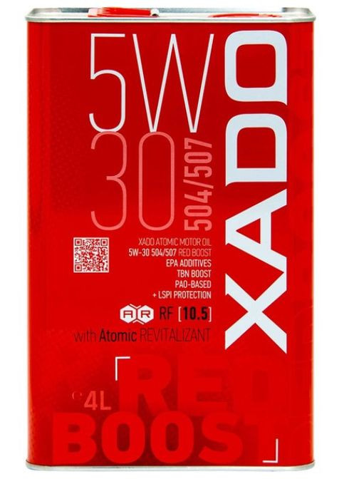 Моторна олива Atomic 5W-30 Synthetic 504 / 507 RED Boost 4л XADO (367607814)