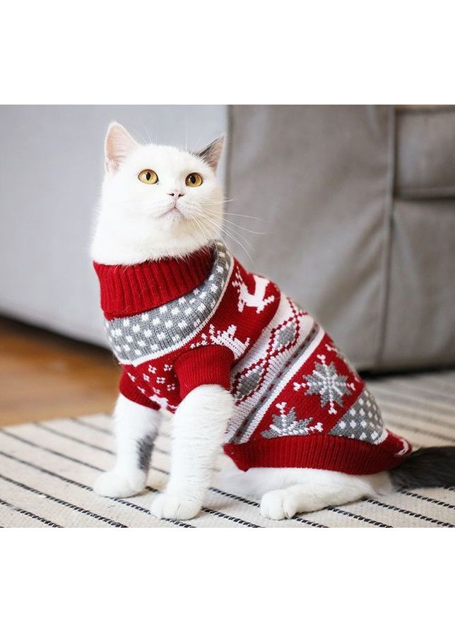 Новогодний вязаный свитер для животных 10 No Brand (362136285)