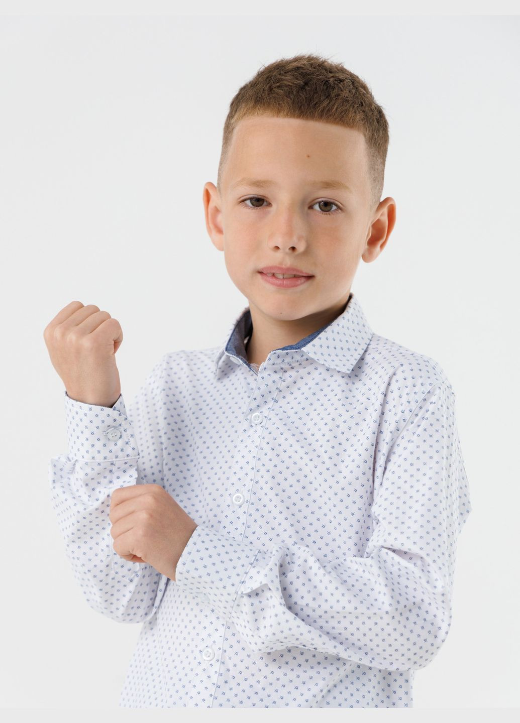 Белая повседневный рубашка DENIZ