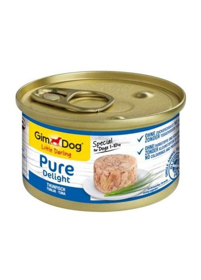 Влажный корм для собак Pure Delight 85 г, с тунцом GimDog (292259973)