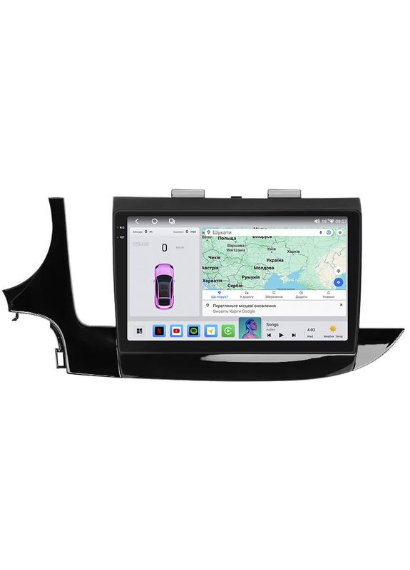 Штатна магнітола 9" для Buick Encore I Рестайлінг 2016-2019 4/64 QLED CarPlay GPS 360 Prime 4 шт. Lesko (336197824)