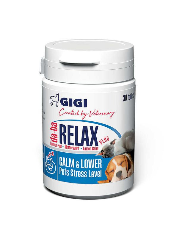 Ветеринарный препарат для успокоительного и антистрессового действия для животных da-ba Relax Plus 30 таб. (4751008436860) Gigi (328647231)